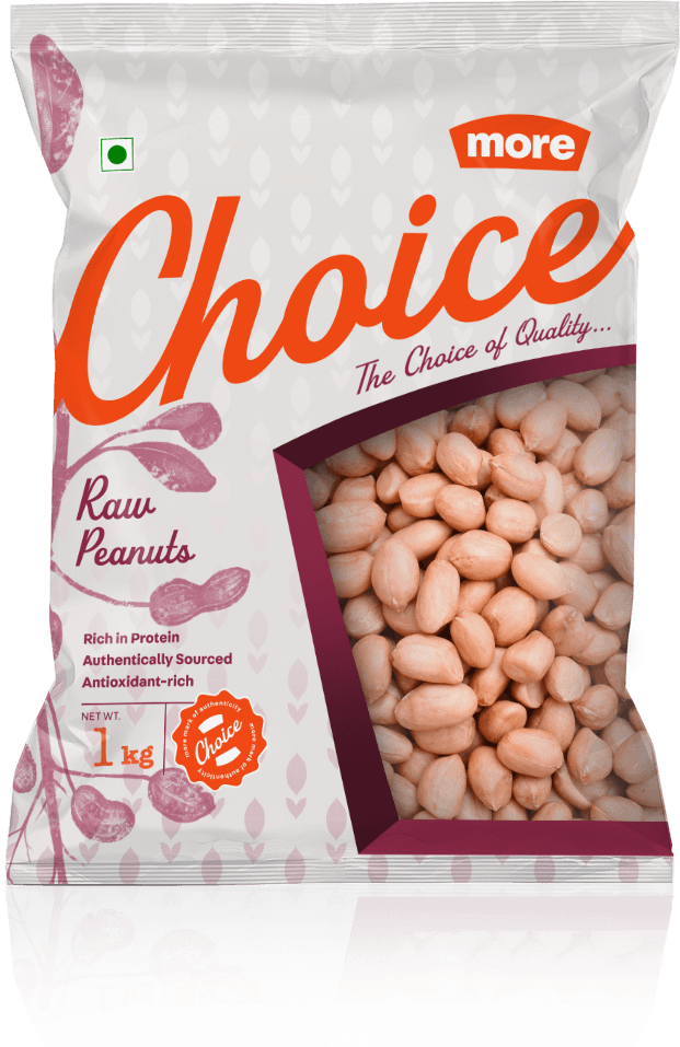 More Choice Raw Peanuts Front View